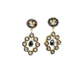 18kt Green Gold Chandelier Earrings with Diamonds