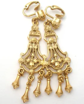 1928 Chandelier Dangle Earrings Vintage