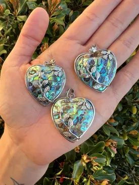 Abalone Shell Heart Pendant by HarleyRae