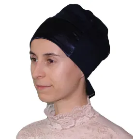 Aker Satin Bonnet Underscarf - Midnight Blue