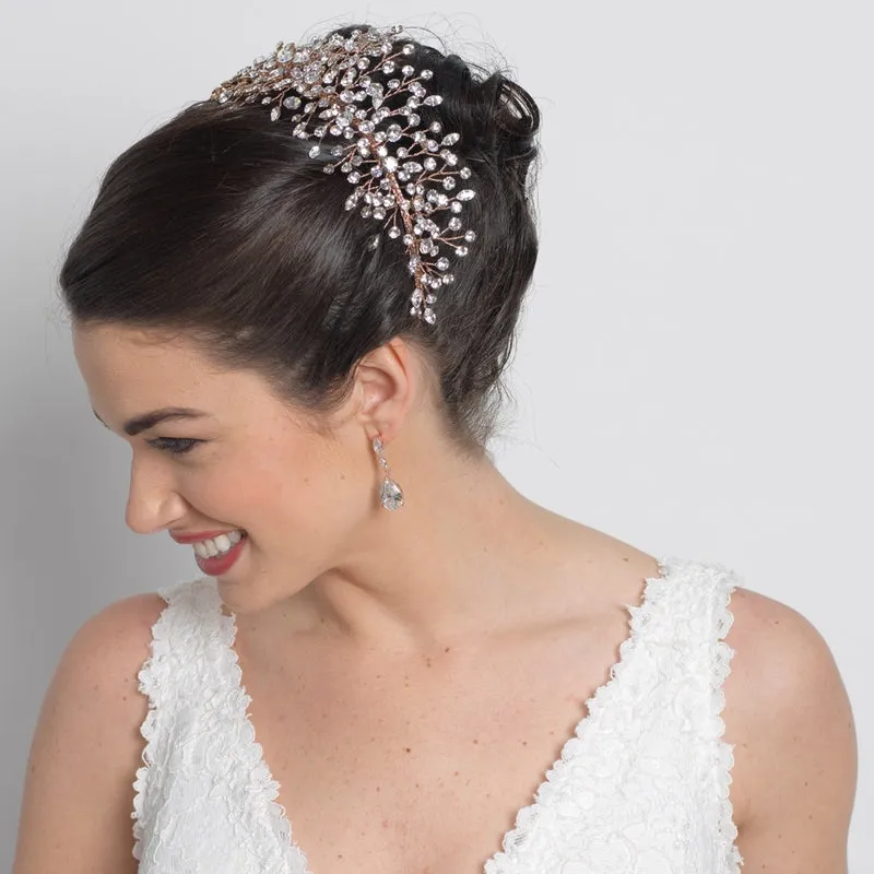 Antique Clear Crystal Hand Wired Bridal Tiara