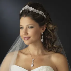 Beautiful Royal Crystal Encrusted Bridal Tiara Crown