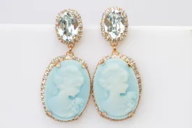 BIG CAMEO EARRINGS