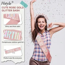 Birthday Girl Crown Sash Set - (RA8)