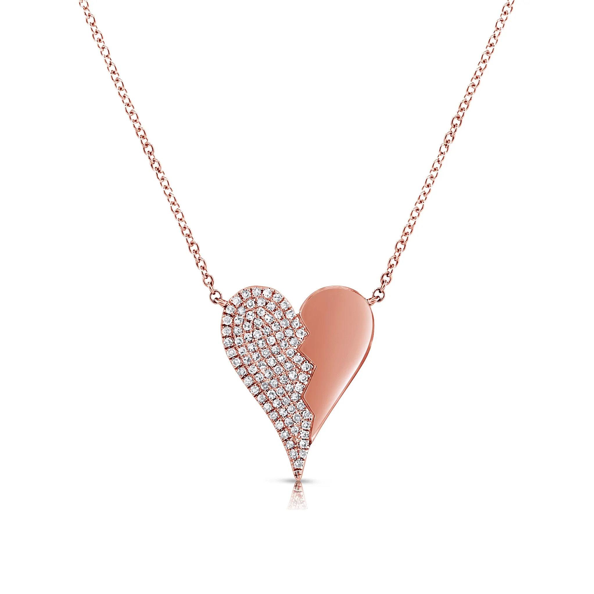 Diamond Broken Heart Pendant