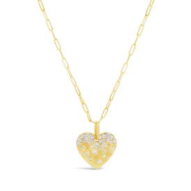 Diamond Confetti Heart Pendant