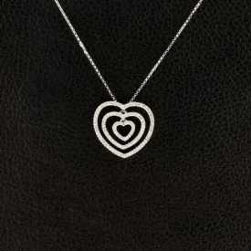 Diamond Triple Heart Pendant