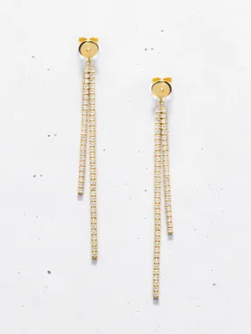 Double Row Linea Drop Earring Backs