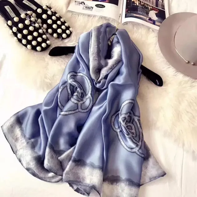 Fashion Silk Scarf Printed Bandana Shawl #LZ242