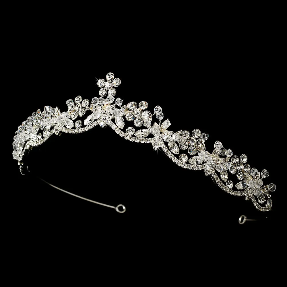 Floral Crystal Tiara