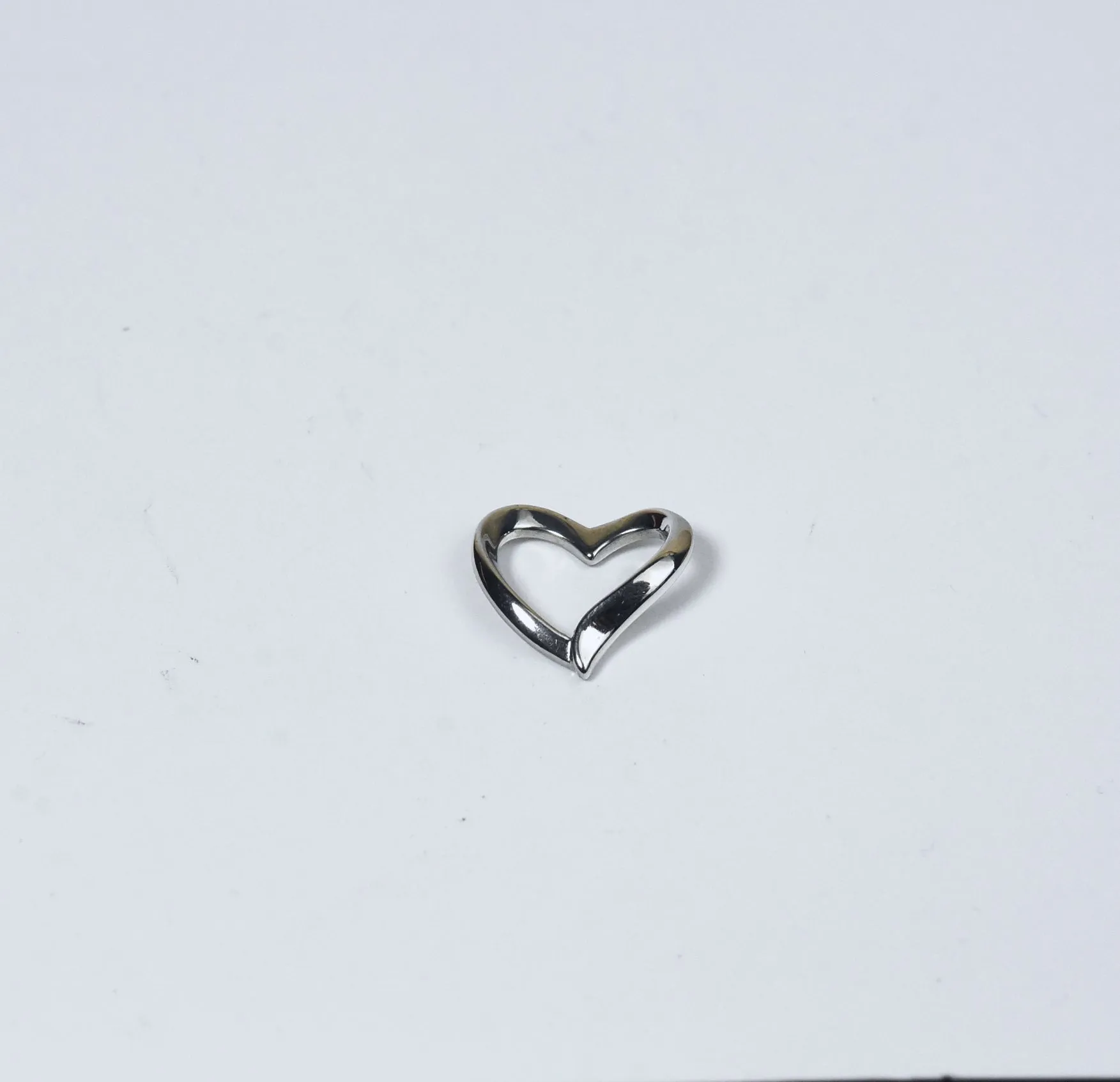 Folded Silver Heart Pendant