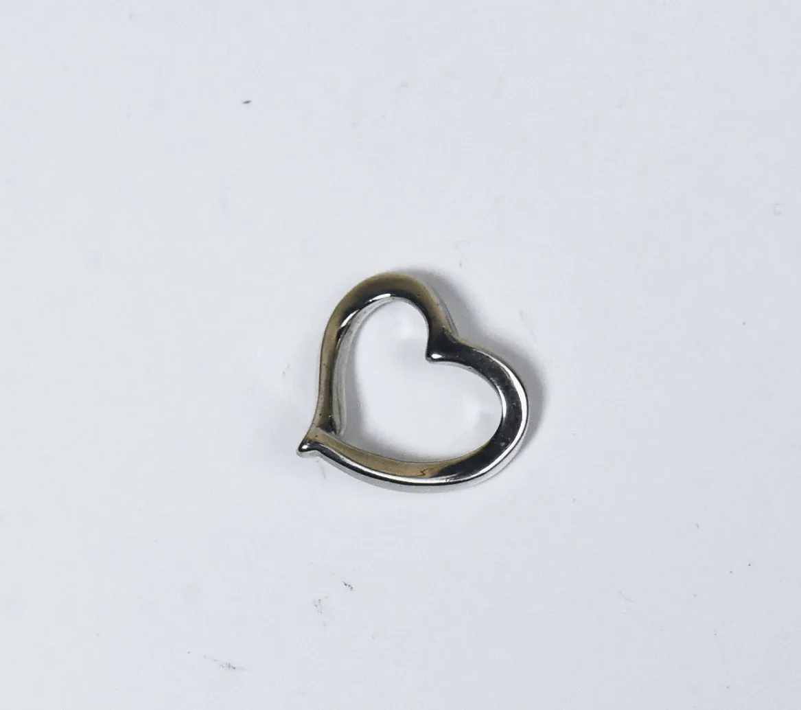 Folded Silver Heart Pendant