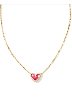 Framed Ari Heart Pendant Necklace Gold Azalea Illusion by Kendra Scott