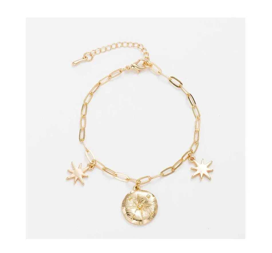 Gold Icon Charm Bracelet for Women