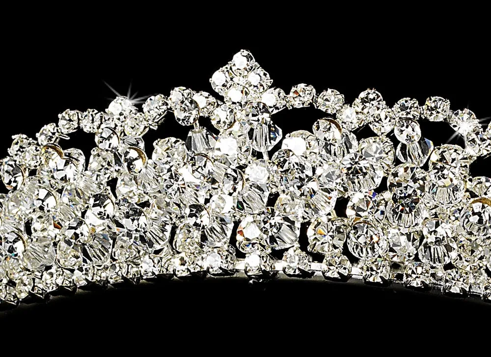 Gorgeous Silver Swarovski Crystal Wedding Tiara