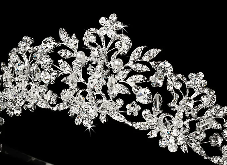 Gorgeous Swarovski Crystal & Pearl Wedding Tiara