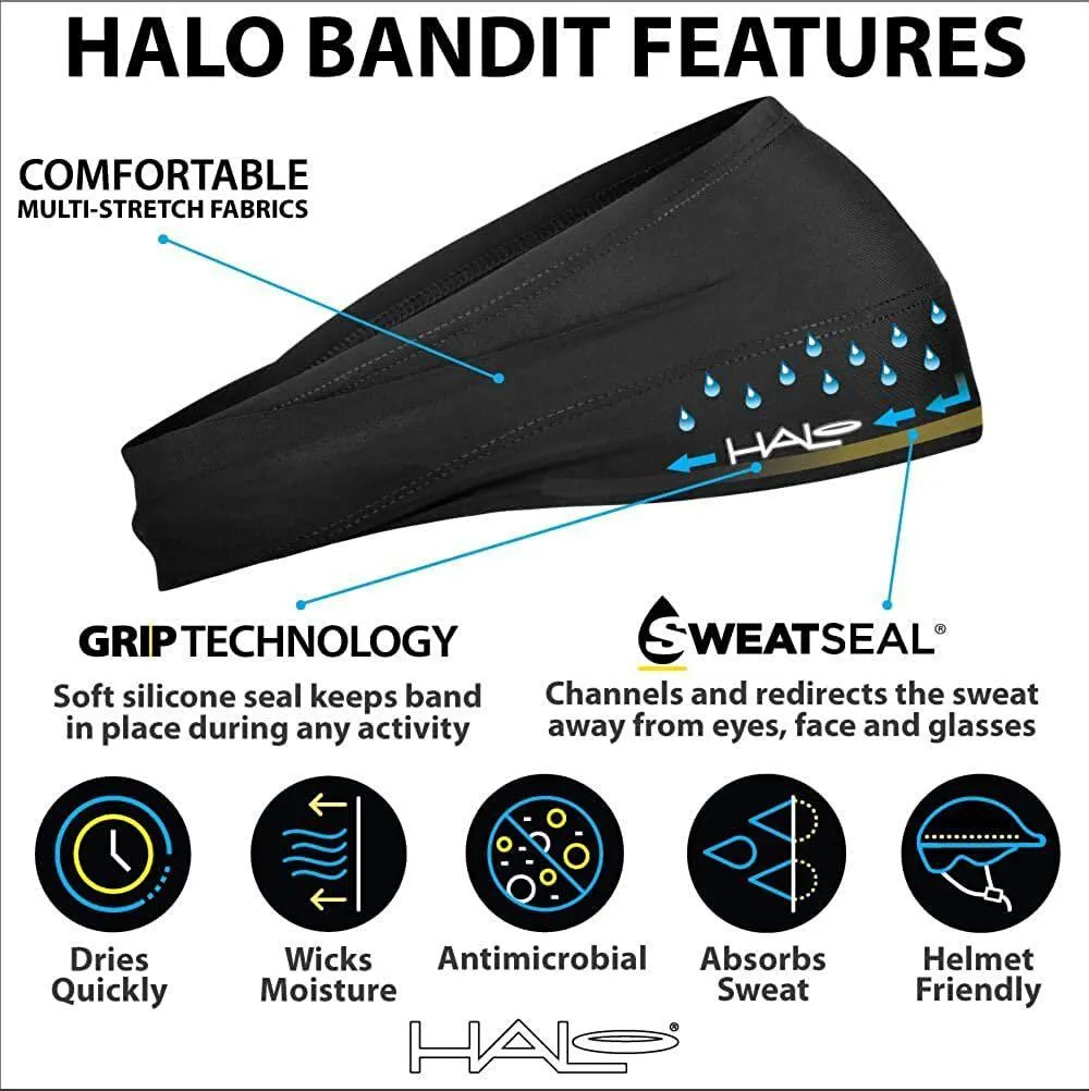 Halo Headband Unisex Bandit 4" Wide Pullover Sweatband