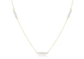 Joy Simplicity Gold Chain Choker with 3mm Pearls