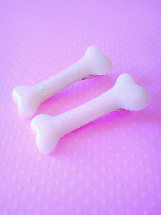 Kawaii Creepy Cute Bone Hair Clips (Set of 2)