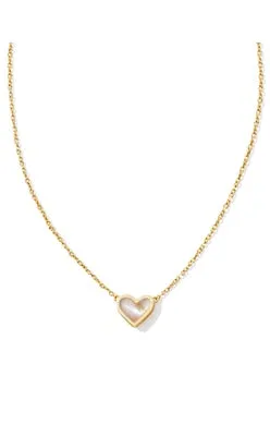 Kendra Scott Ari Heart Abalone Gold Iridescent Necklace