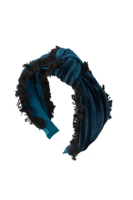 Knot Fringe Headband - Teal