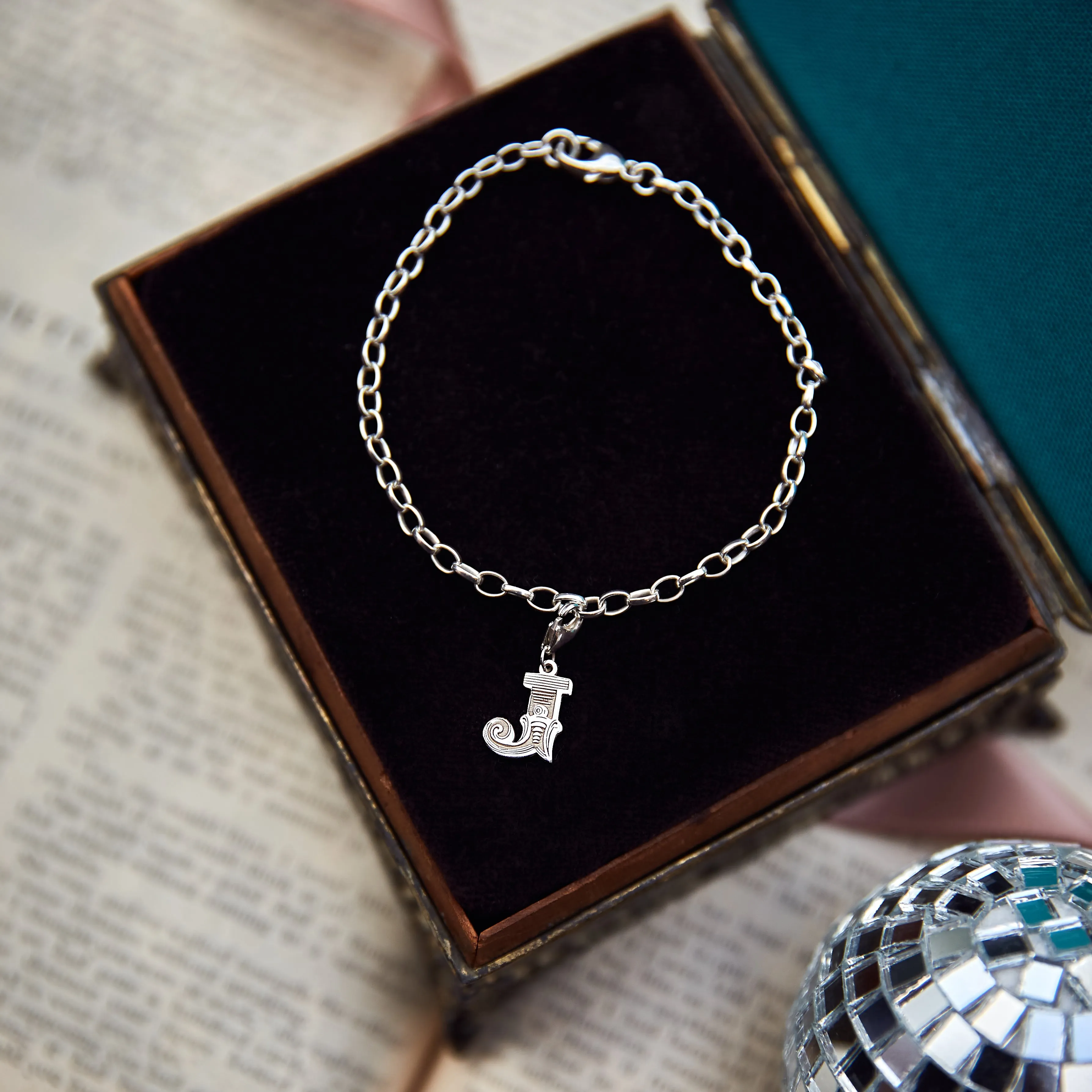 Letter J Starter Charm Bracelet