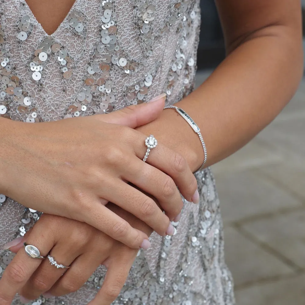 Maya Diamond Ring In Silver