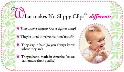 No Slippy Hair Clippy Whitney Queen Bow Pink