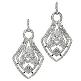 Osithe Cluster CZ Chandelier Earrings | 49mm