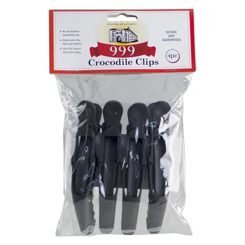 Premium Pin Company 999 Crocodile Clips Black 4pk