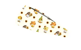 RAVEbandz The Pro - Wide Stretch Headband (Gnomes- Sunflowers - Spring)