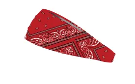 RAVEbandz The Pro - Wide Stretch Headband (Red Bandana)