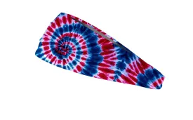 RAVEbandz The Pro - Wide Stretch Headband (RWB Tie Dye)