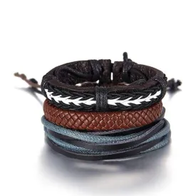 Retro Leather Boho Stack Bracelet