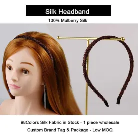 Silk Headbands - 1cm - custom and wholesale