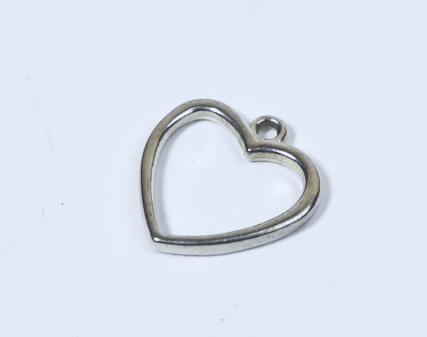 Silver Tone Heart Charm/Pendant