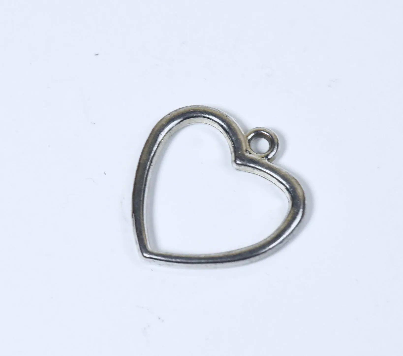 Silver Tone Heart Charm/Pendant