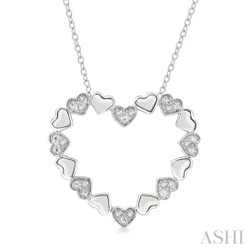 Sterling Silver Diamond Heart Pendant