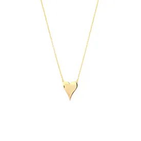 sterling/gold plated heart of gold necklace