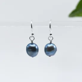 Teal Freshwater Pearl Drop Earrings