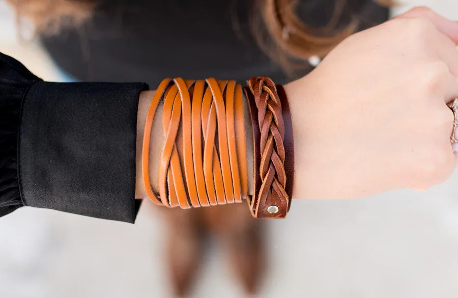 The Braided Leather Bracelet Collection