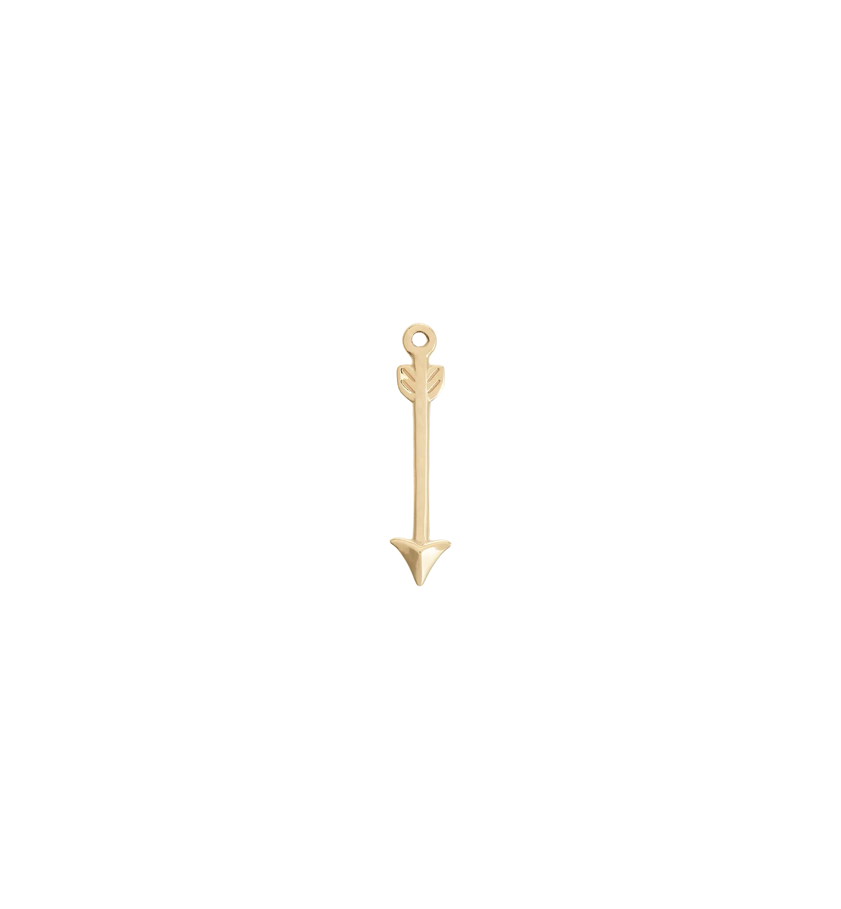 Tiny Arrow Charm 14K